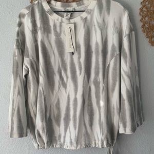 Rachel Zoe Grey and White Tie Dye Long-sleeve